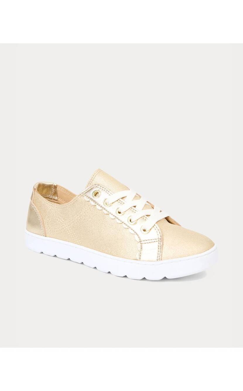 NEW LILLY PULITZER women's lilly sneaker in gold metallic